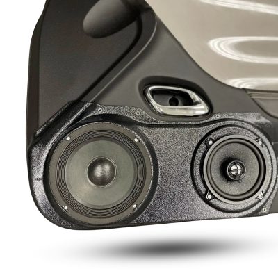 Front Door Custom Speaker Pods for the 2010-2015 Chevrolet Camaro to hold 6.5 in and 5.25 in  speakers for car audio installation upgrade