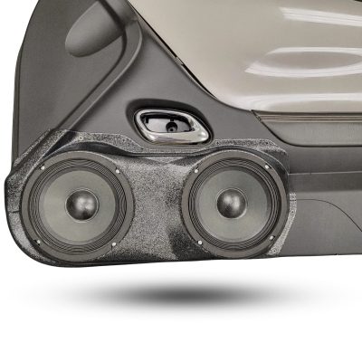 Front Door Custom Speaker Pods for the 2010-2015 Chevrolet Camaro to hold Dual 6.5 in speakers for car audio installation upgrade