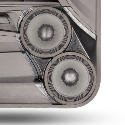 Front Door Custom Speaker Pods for the 2010-2017 Chevrolet Equinox GMC Terrain to hold Dual 8.0 in  speakers for car audio installation upgrade