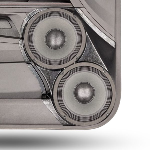 Front Door Custom Speaker Pods for the 2010-2017 Chevrolet Equinox GMC Terrain to hold Dual 8.0 in  speakers for car audio installation upgrade