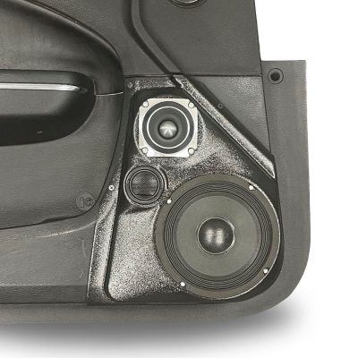Front Door Custom Speaker Pods for the 2011-2023 Chrysler 300C Dodge Charger to hold 6.5 in and 3.5 in and 2.0 in speakers for car audio installation upgrade