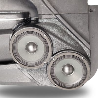Front Door Custom Speaker Pods for the 2011-2023 Chrysler 300C Dodge Charger to hold Dual 6.5 in  speakers for car audio installation upgrade