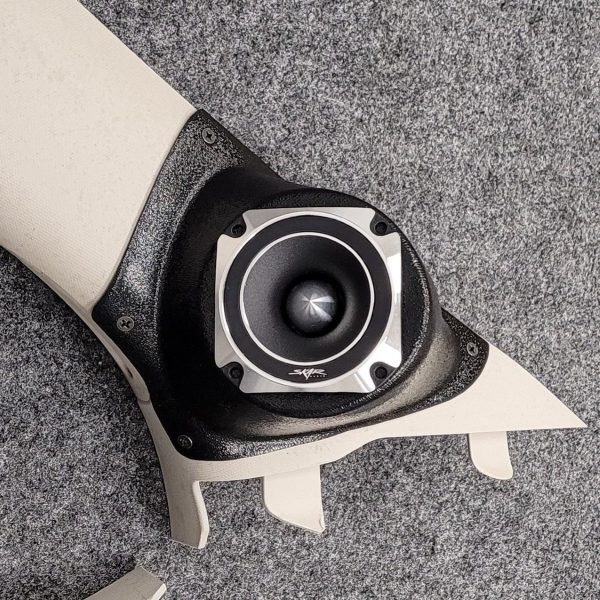 A-Pillar Custom Speaker Pods for the 2011-2023 Dodge Durango Jeep GrandCherokee to hold 3.5 in speakers for car audio installation upgrade