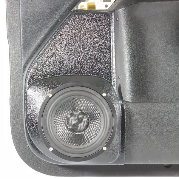 center ortho Speaker Upgrade for the Front Door of your 2014-2018 Chevrolet Silverado, GMC Sierra. Easy installation of a Single 6.5" Midrange for the most powerful car stereo possible.