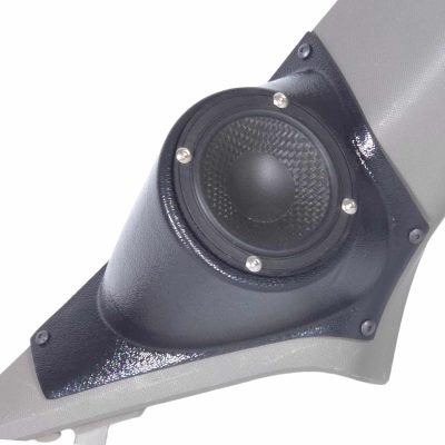 A-Pillar Custom Speaker Pods for the 2015-2020 Ford F-150 F-250F-350 to hold 3.5 in speakers for car audio installation upgrade