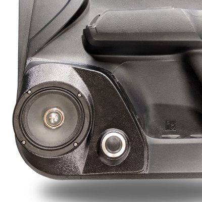 Front Door Custom Speaker Pods for the 2016-2023 Toyota Tacoma to hold 6.5 in and 2.0 in  speakers for car audio installation upgrade
