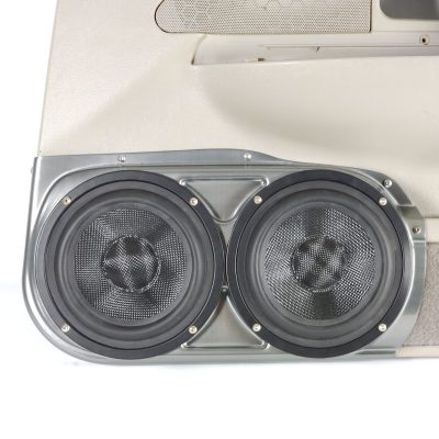 Front Door Custom Speaker Pods for the 1992-2002 Ford CrownVictoria Mercury GrandMarquis to hold Dual 6.5 in speakers for car audio installation upgrade
