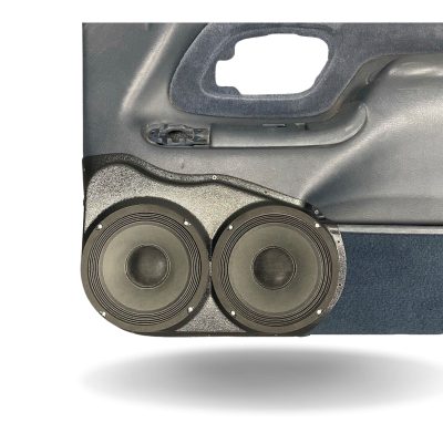 Front Door Custom Speaker Pods for the 1995-1999 Cadillac Escalade Chevrolet Silverado Suburban Tahoe GMC Sierra Yukon to hold Dual 8.0 in  speakers for car audio installation upgrade