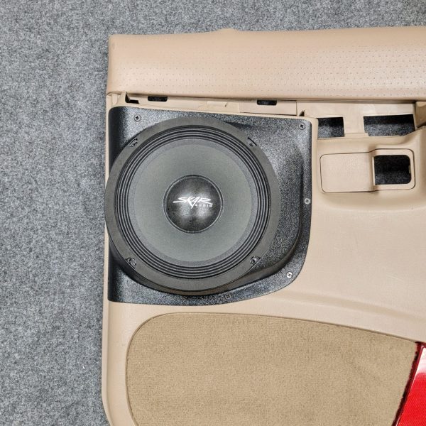 center ortho Speaker Upgrade for the Rear Door of your 1997-2001 Ford Explorer. Easy installation of a Single 8" Midrange for the most powerful car stereo possible.