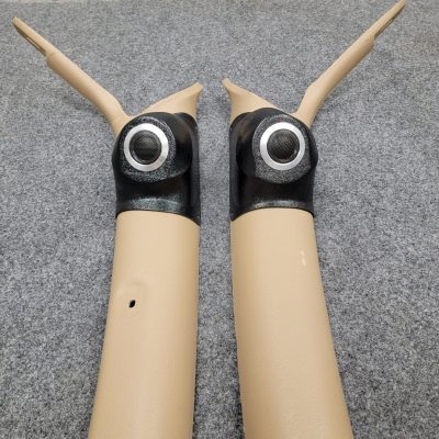A-Pillar Custom Speaker Pods for the 1998-2000 Dodge Dakota Durango to hold 2.0 in speakers for car audio installation upgrade