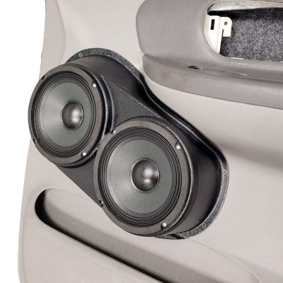 Front Door Custom Speaker Pods for the 1999-2003 Ford F-150 to hold Dual 6.5 in speakers for car audio installation upgrade