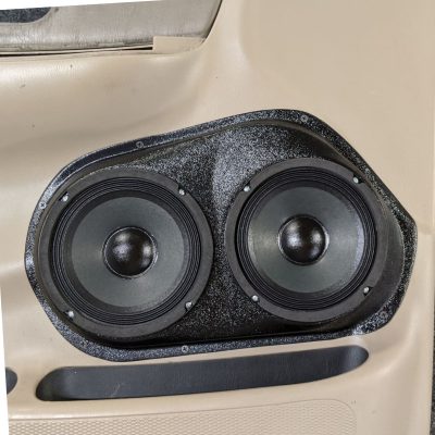 Front Door Custom Speaker Pods for the 1999-2003 Ford F-150 to hold Dual 6.5 in  speakers for car audio installation upgrade