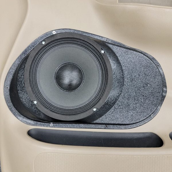 center ortho Speaker Upgrade for the Front Door of your 1999-2003 Ford F150. Easy installation of a Single 8" Midrange for the most powerful car stereo possible.