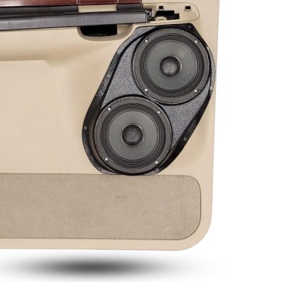 Rear Door Custom Speaker Pods for the 1999-2007 Ford Excursion to hold Dual 6.5 in speakers for car audio installation upgrade