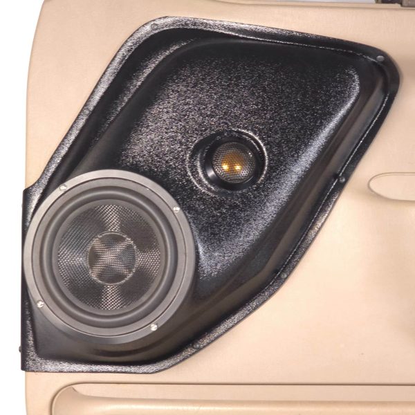 Front Door Custom Speaker Pods for the 1999-2007 Ford Excursion F-250F-350 to hold 6.5 in and 2.0 in  speakers for car audio installation upgrade