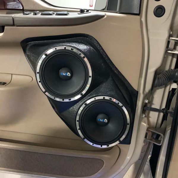 center ortho Speaker Upgrade for the Front Door of your 1999-2007 Ford F250, F350, Excursion. Easy installation of a Dual 6.5" Midrange for the most powerful car stereo possible.