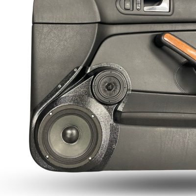 Front Door Custom Speaker Pods for the 1999-2004 Volkswagen Jetta to hold 6.5 in and 3.5 in  speakers for car audio installation upgrade