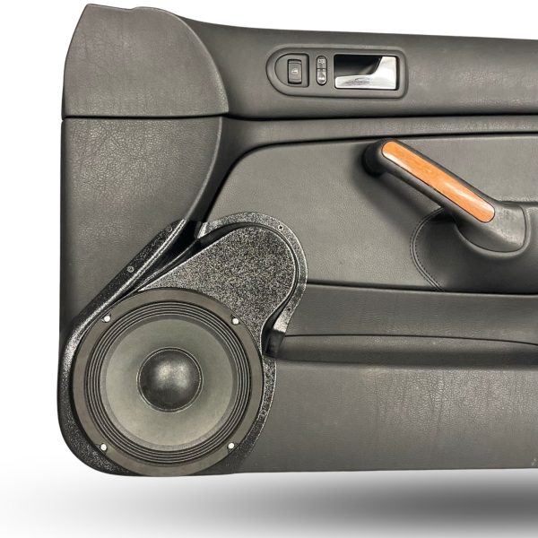 Front Door Custom Speaker Pods for the 1999-2004 Volkswagen Jetta to hold 8.0 in  speakers for car audio installation upgrade