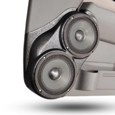 Front Door Custom Speaker Pods for the 2004-2012 Chevrolet Colorado GMC Canyon to hold Dual 6.5 in speakers for car audio installation upgrade