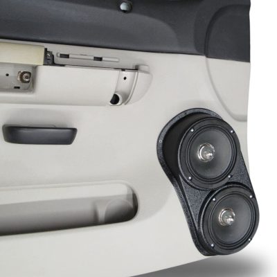 Front Door Custom Speaker Pods for the 2007-2009 Chevrolet Silverado GMC Sierra to hold Dual 6.5 in speakers for car audio installation upgrade