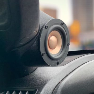 A-Pillar Custom Speaker Pods for the 2009-2018 Dodge Ram to hold 3.5 in speakers for car audio installation upgrade