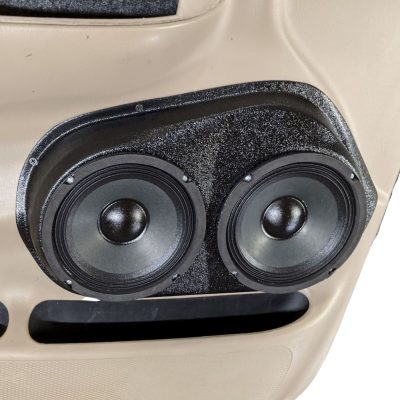Front Door Custom Speaker Pods for the 1999-2003 Ford F-150 to hold Dual 6.5 in  speakers for car audio installation upgrade