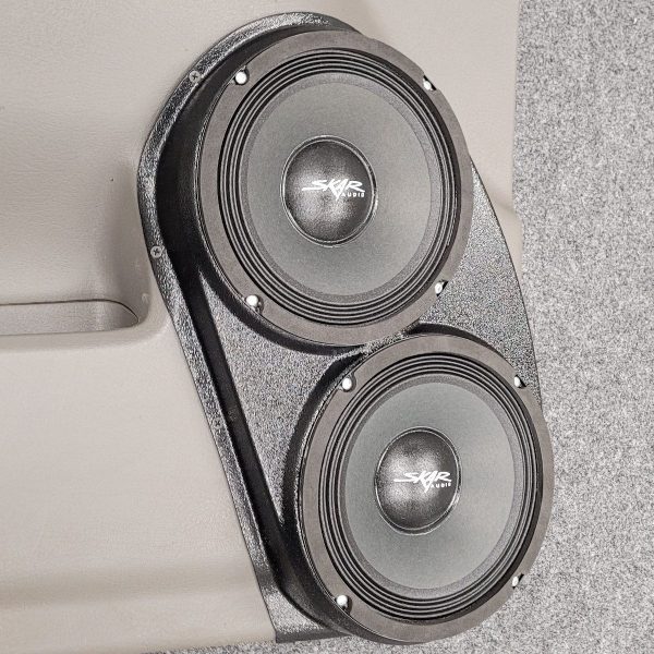 Front Door Custom Speaker Pods for the 2002-2005 GMC Envoy to hold Dual 8.0 in  speakers for car audio installation upgrade