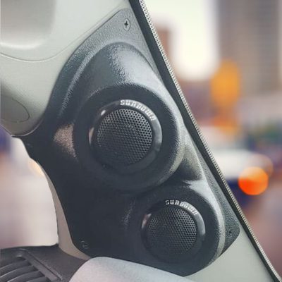 A-Pillar Custom Speaker Pods for the 2009-2018 Dodge Ram to hold Dual 2.0 in  speakers for car audio installation upgrade