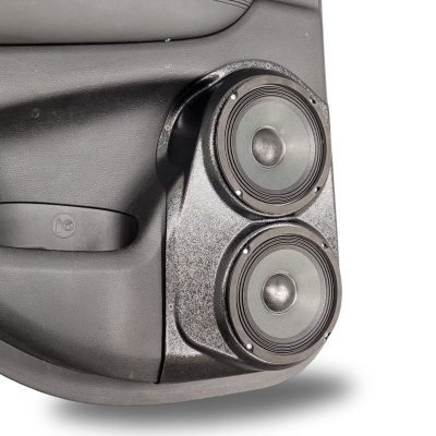 Rear Door Custom Speaker Pods for the 2011-2021 Jeep GrandCherokee to hold Dual 6.5 in speakers for car audio installation upgrade