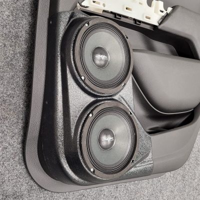 Rear Door Custom Speaker Pods for the 2015-2022 Chevrolet Colorado GMC Canyon to hold Dual 6.5 in  speakers for car audio installation upgrade