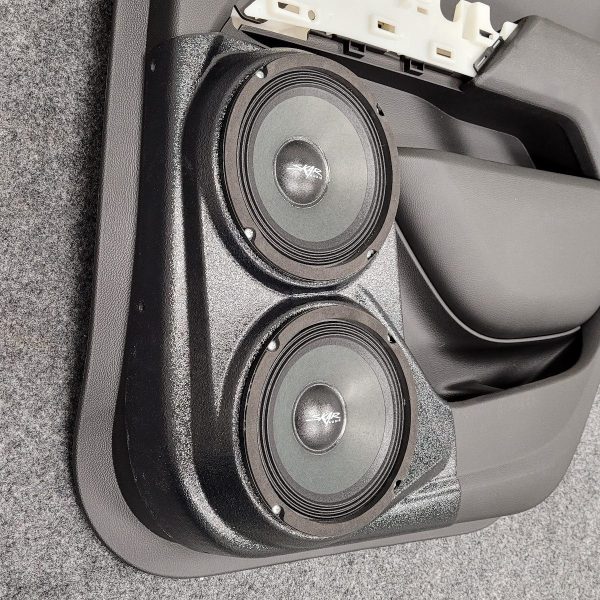 Rear Door Custom Speaker Pods for the 2015-2022 Chevrolet Colorado GMC Canyon to hold Dual 6.5 in  speakers for car audio installation upgrade
