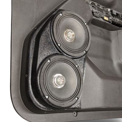 Front Door Custom Speaker Pods for the 2019-2023 Chevrolet Silverado GMC Sierra to hold Dual 6.5 in  speakers for car audio installation upgrade