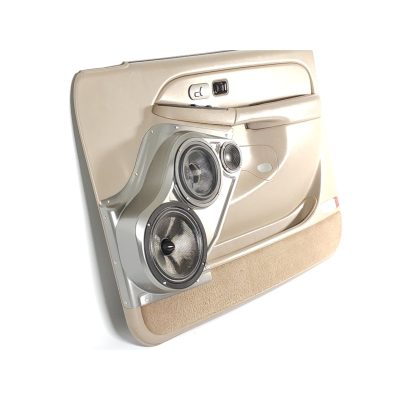 Front Door Custom Speaker Pods for the 2000-2006 Cadillac Escalade Chevrolet Avalanche Silverado Tahoe Suburban GMC Sierra Yukon to hold 8.0 in and 6.5 in and 3.5 in speakers for car audio installation upgrade