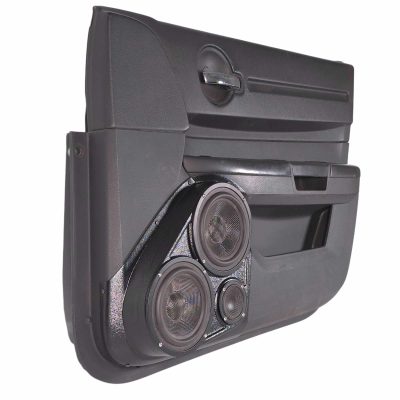 Front Door Custom Speaker Pods for the 2008-2010 Dodge Charger to hold Dual 6.5 in and 3.5 in speakers for car audio installation upgrade