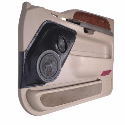 Front Door Custom Speaker Pods for the 1999-2007 Ford Excursion F-250F-350 to hold 6.5 in and 3.5 in speakers for car audio installation upgrade