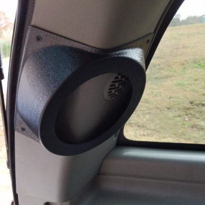 Rear D-Pillar Custom Speaker Pods for the 2000-2006 Cadillac Escalade Chevrolet Avalanche Silverado Tahoe Suburban GMC Sierra Yukon to hold 6.5 in  speakers for car audio installation upgrade