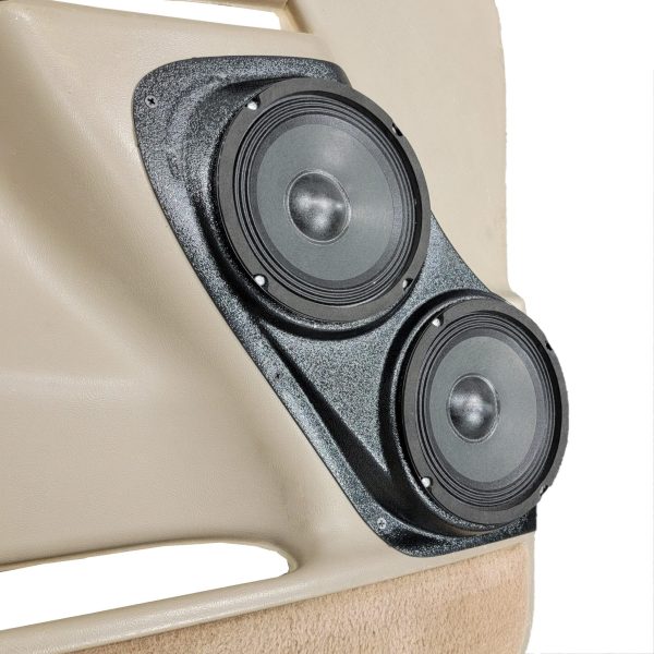 Front Door Custom Speaker Pods for the 2000-2006 Cadillac Escalade Chevrolet Avalanche Silverado Tahoe Suburban GMC Sierra Yukon to hold Dual 6.5 in  speakers for car audio installation upgrade