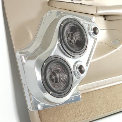 Front Door Custom Speaker Pods for the 2000-2006 Cadillac Escalade Chevrolet Avalanche Silverado Tahoe Suburban GMC Sierra Yukon to hold Dual 6.5 in and Dual 2.0 in  speakers for car audio installation upgrade