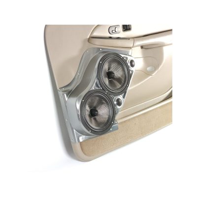 Front Door Custom Speaker Pods for the 2000-2006 Cadillac Escalade Chevrolet Avalanche Silverado Tahoe Suburban GMC Sierra Yukon to hold Dual 8.0 in and Dual 2.0 in  speakers for car audio installation upgrade