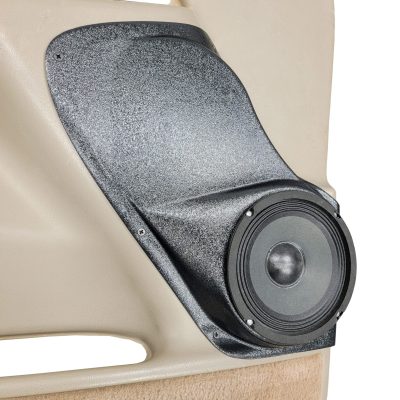 Front Door Custom Speaker Pods for the 2000-2006 Cadillac Escalade Chevrolet Avalanche Silverado Tahoe Suburban GMC Sierra Yukon to hold 6.5 in  speakers for car audio installation upgrade