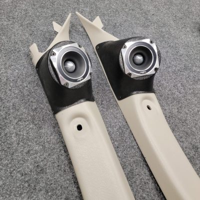 A-Pillar Custom Speaker Pods for the 2001-2004 Dodge Dakota Durango to hold 3.5 in  speakers for car audio installation upgrade