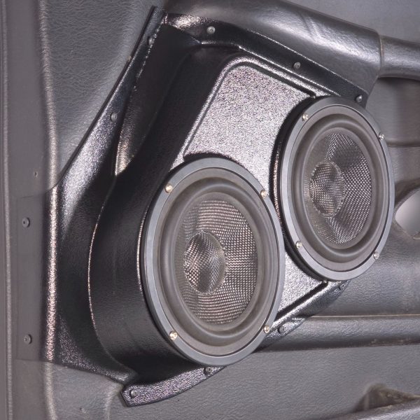 Front Door Custom Speaker Pods for the 2002-2005 Dodge Ram to hold Dual 6.5 in  speakers for car audio installation upgrade