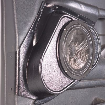 Front Door Custom Speaker Pods for the 2002-2005 Dodge Ram to hold 8.0 in speakers for car audio installation upgrade