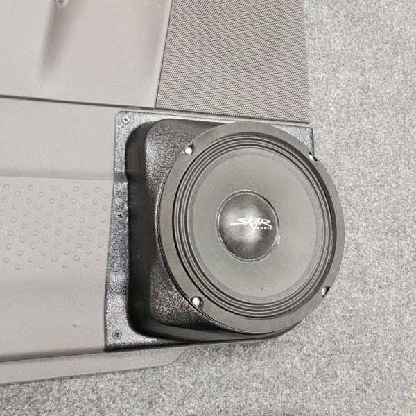 left ortho Speaker Upgrade for the Rear Door of your 2002-2005 Ford Explorer. Easy installation of a Single 8" Midrange for the most powerful car stereo possible.