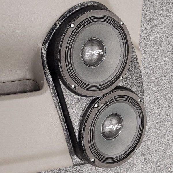 Front Door Custom Speaker Pods for the 2002-2005 GMC Envoy to hold Dual 8.0 in  speakers for car audio installation upgrade