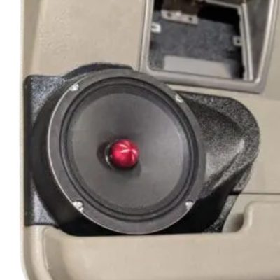 Rear Door Custom Speaker Pods for the 2003-2007 Hummer H2 to hold 8.0 in speakers for car audio installation upgrade