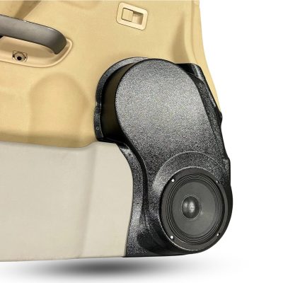 Front Door Custom Speaker Pods for the 2004-2007 Infiniti QX56 Nissan Armada Titan to hold 6.5 in speakers for car audio installation upgrade