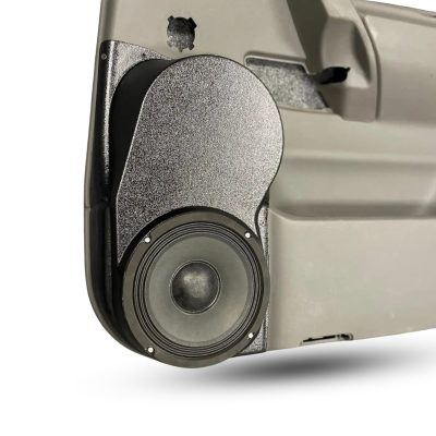 Rear Door Custom Speaker Pods for the 2004-2007 Infiniti QX56 Nissan Armada Titan to hold 8.0 in speakers for car audio installation upgrade