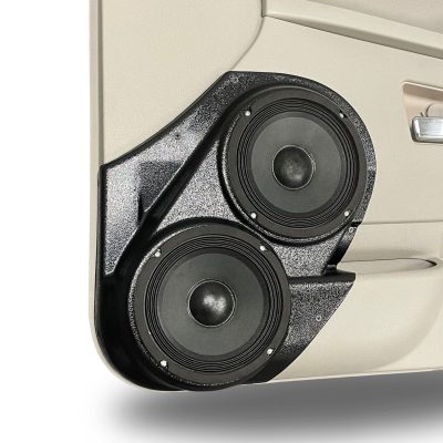 Front Door Custom Speaker Pods for the 2005-2010 Jeep GrandCherokee to hold Dual 6.5 in  speakers for car audio installation upgrade
