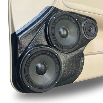 Front Door Custom Speaker Pods for the 2006-2015 Chevrolet Impala to hold Dual 6.5 in and 3.5 in speakers for car audio installation upgrade
